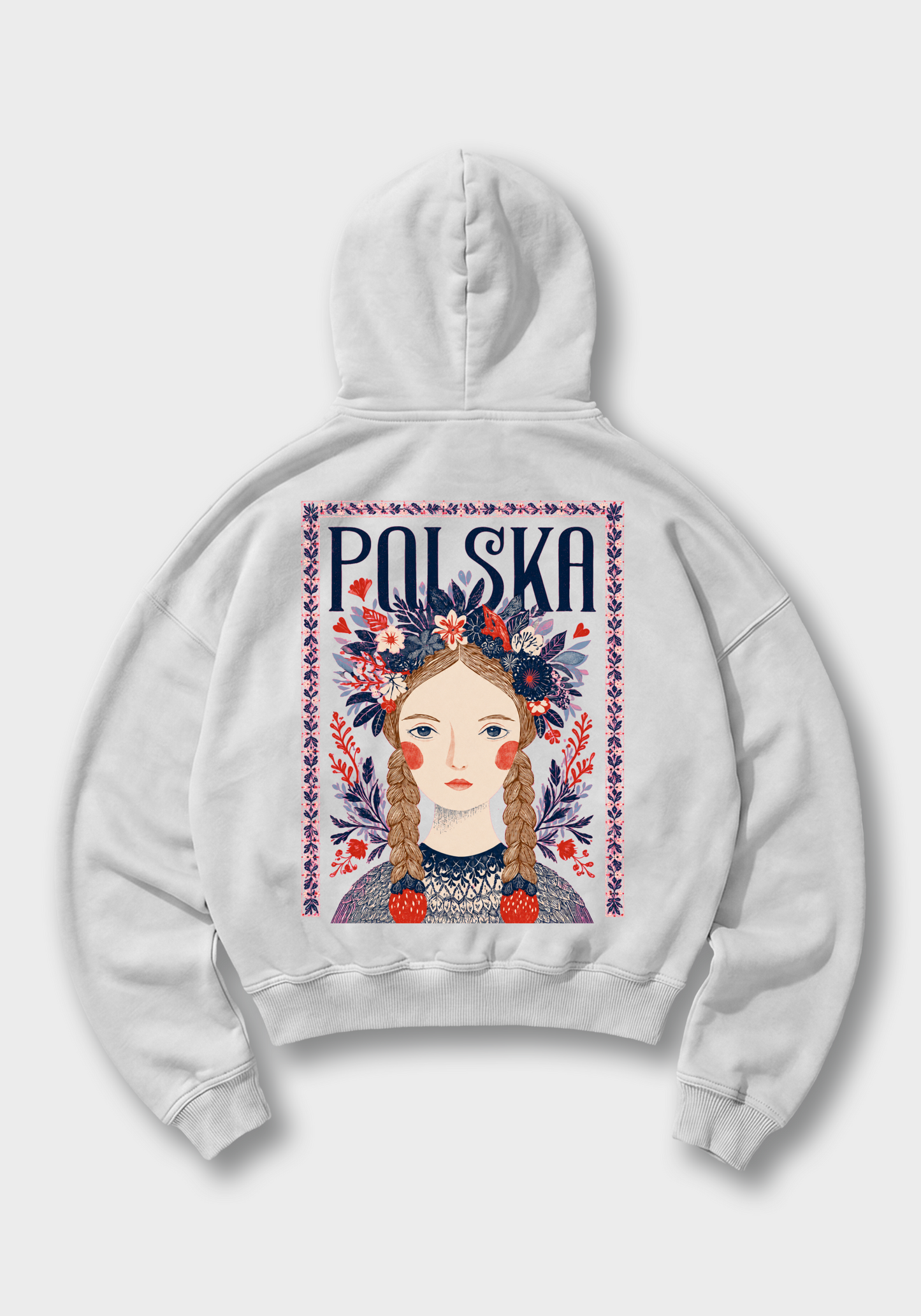 Polka Oversized Hoodie - White Back (Designed)