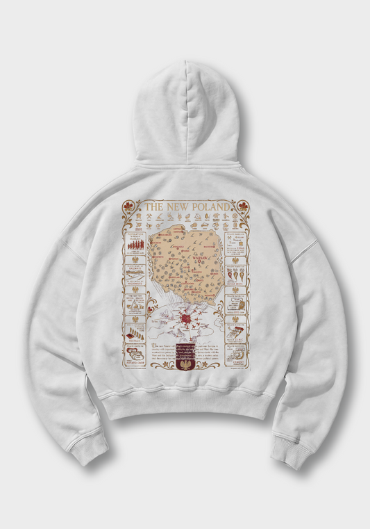 The New Poland Oversized Hoodie - White Back (Designed)