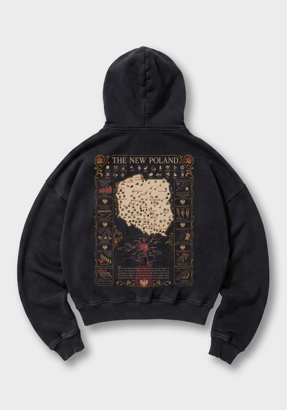 The New Poland Oversized Hoodie - Black Back (Designed)