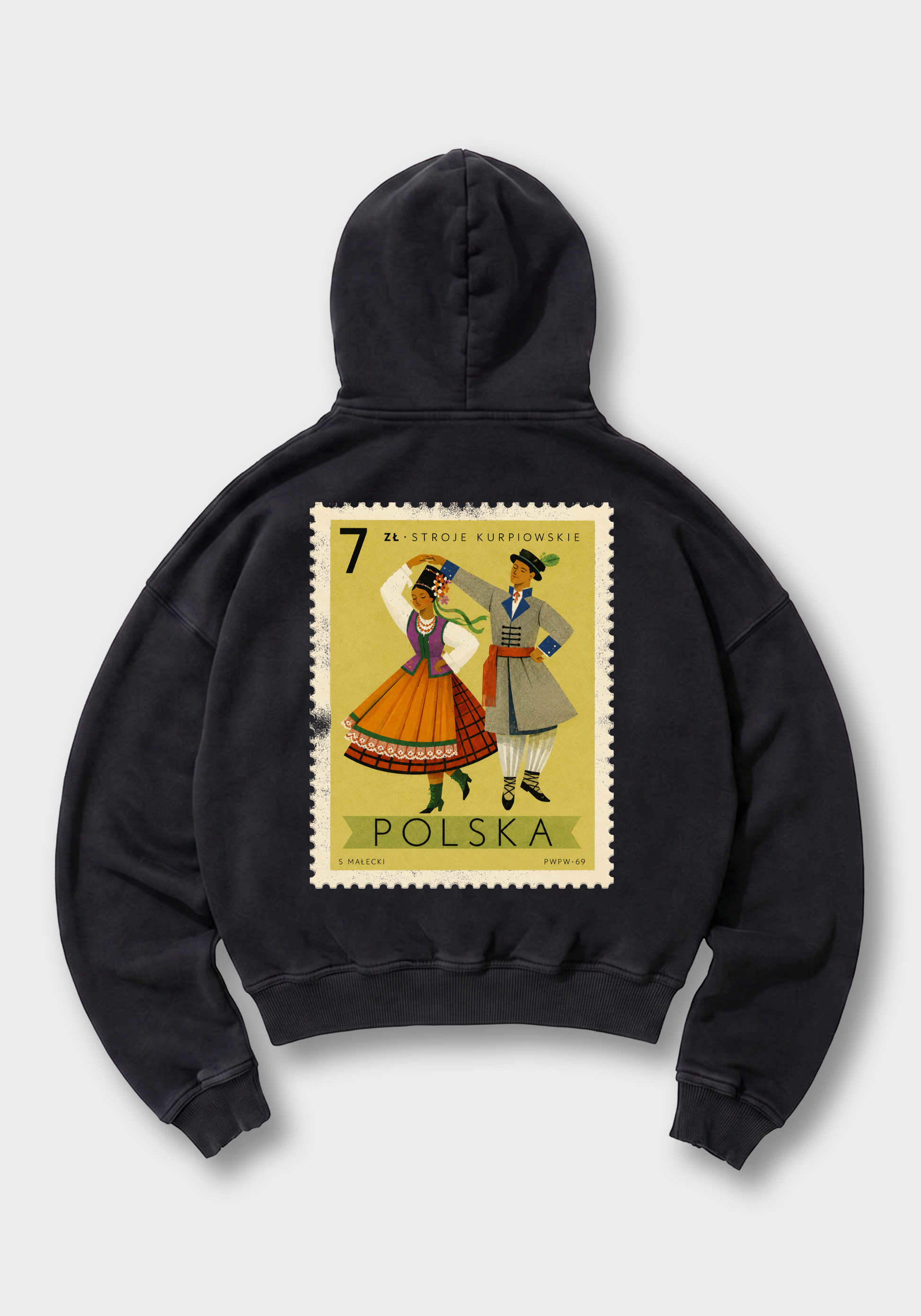 Znaczek Oversized Hoodie - Black Back (Designed)