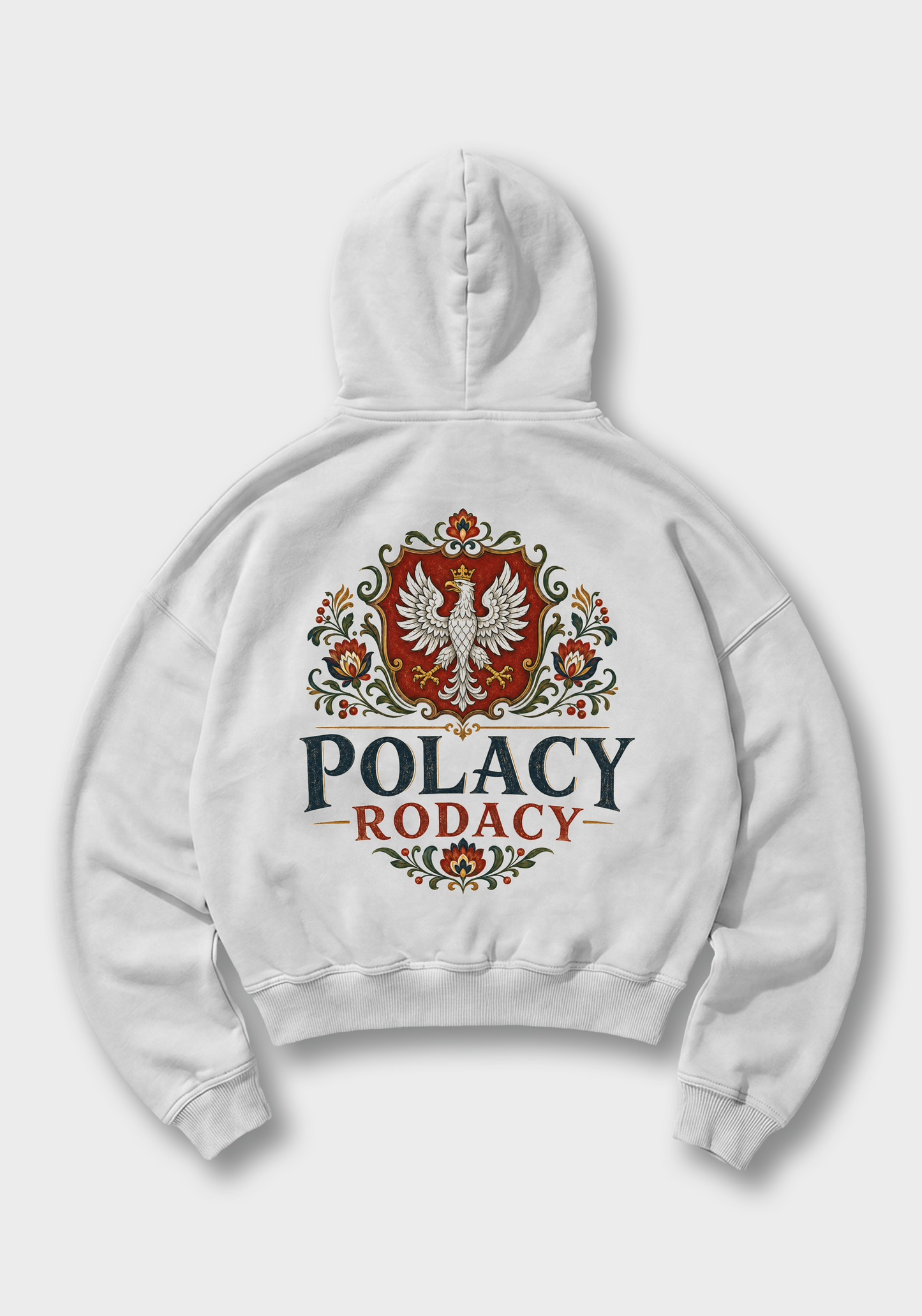 Polacy Rodacy Oversized Hoodie - White Back (Designed)