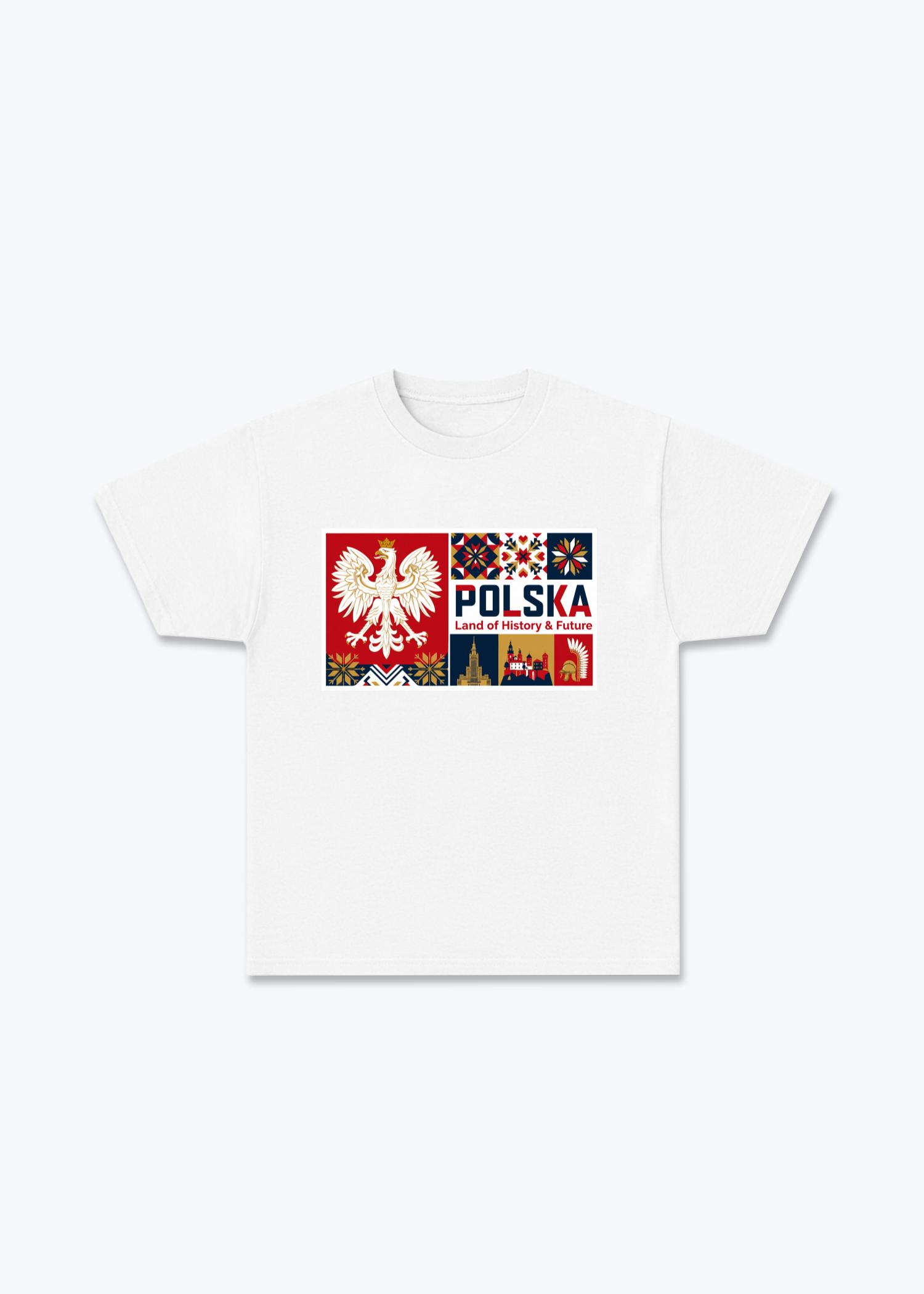 Land of Honor and Future Regular Shirt - White Front (Designed)