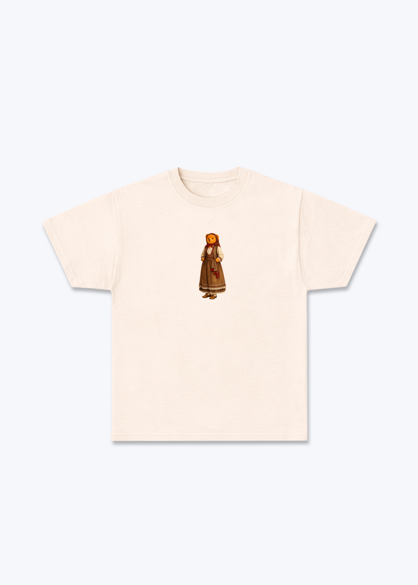 Babcia Miśka Regular Shirt - Beige Front (Designed)