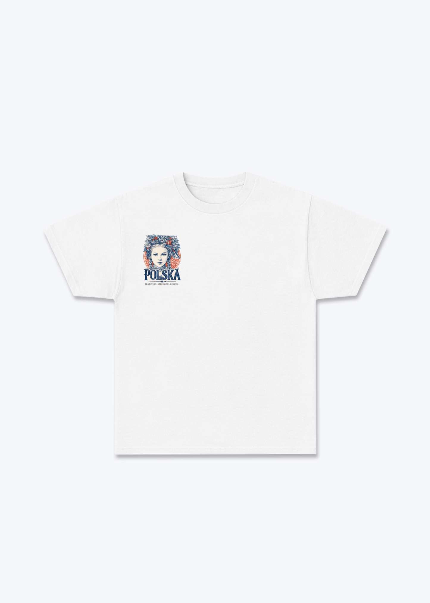 Tradition Girl Regular Shirt - White Front (Designed)