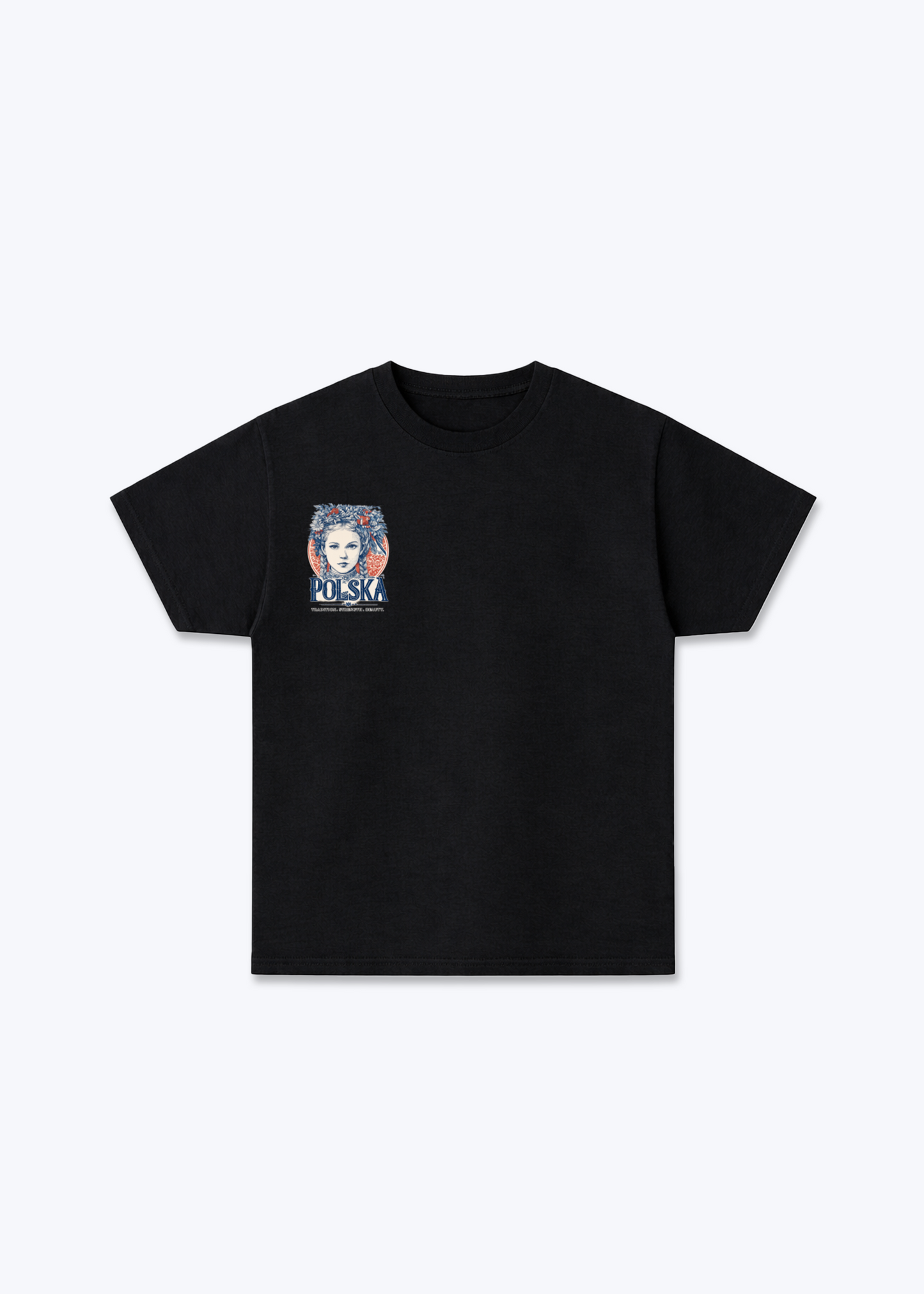 Tradition Girl Regular Shirt - Black Front (Designed)
