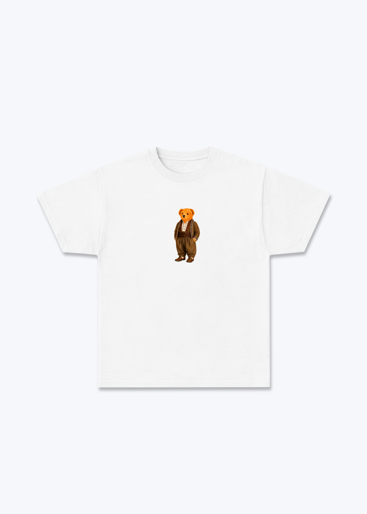 Miś Wojtek Regular Shirt - White Front (Designed)