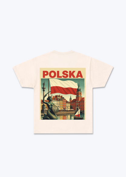 Polska Regular Shirt - Beige Back (Designed)