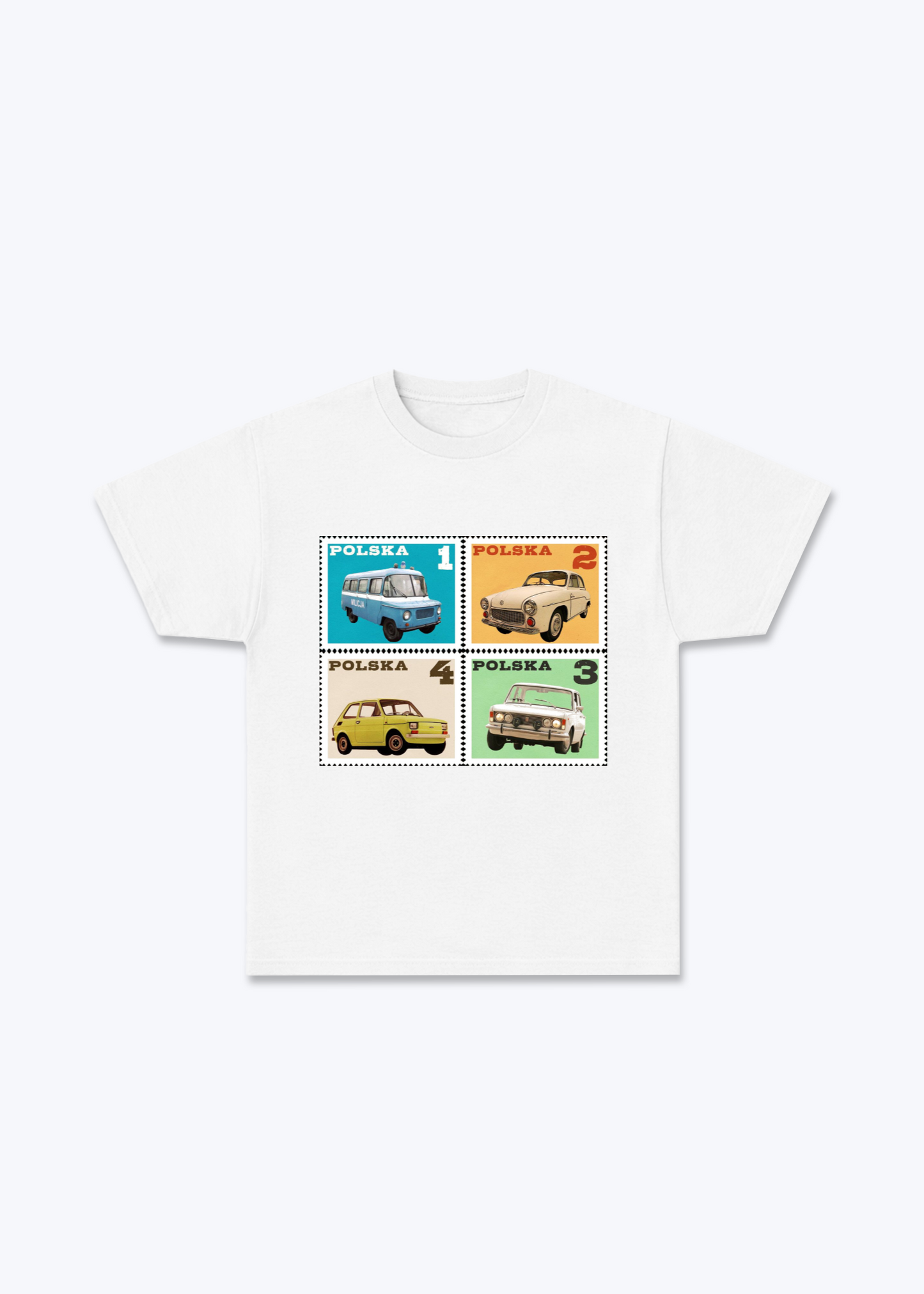Znaczki Regular Shirt - White Front (Designed)