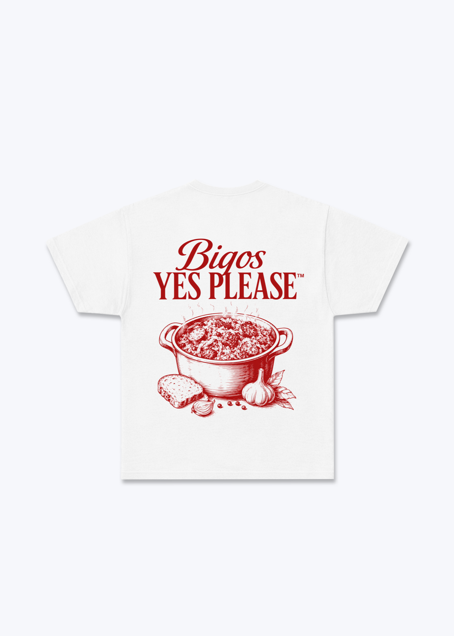 Bigos Yes Please Regular Shirt - White Back (Designed)