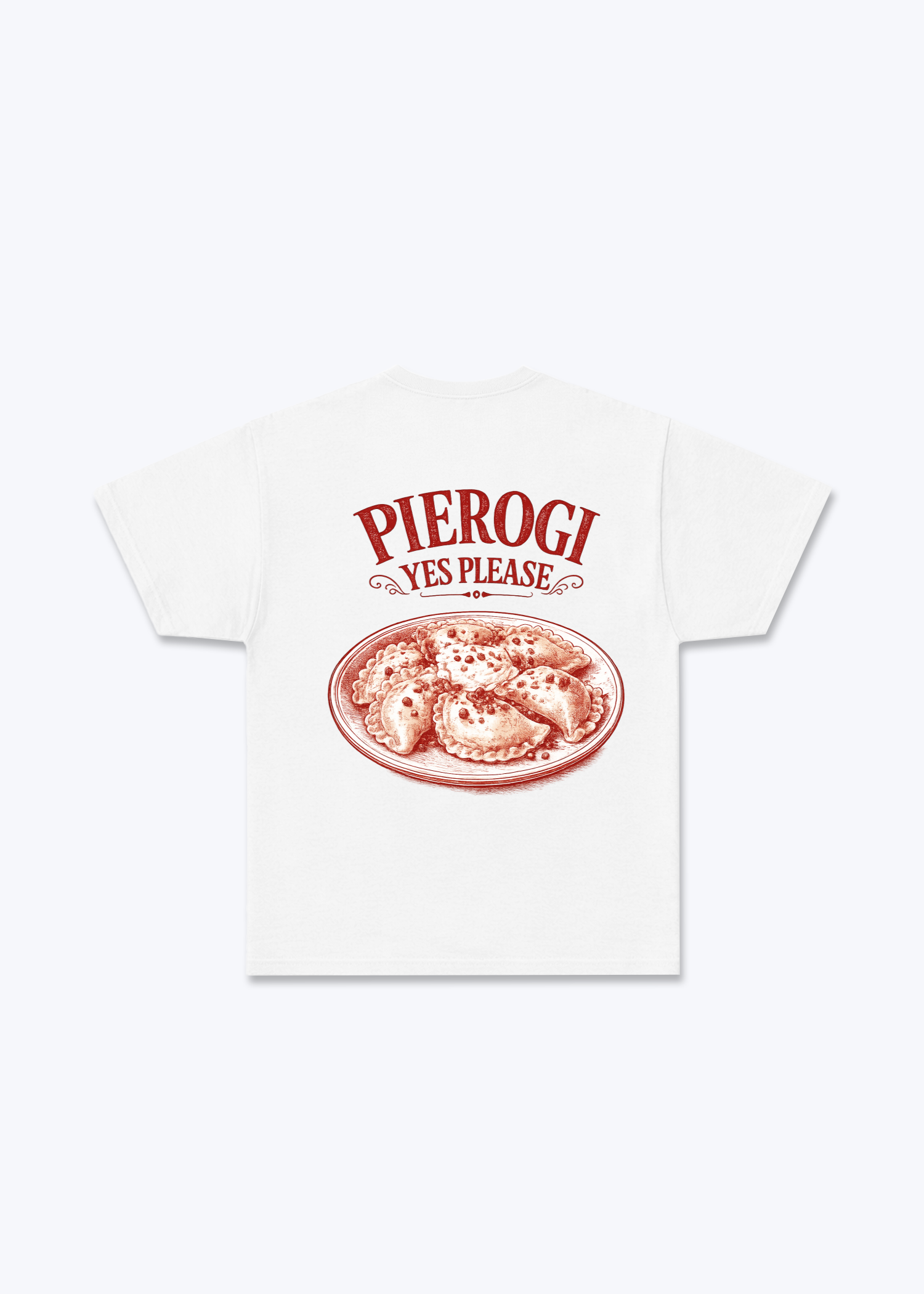 Pierogi Yes Please Regular Shirt - White Back (Designed)