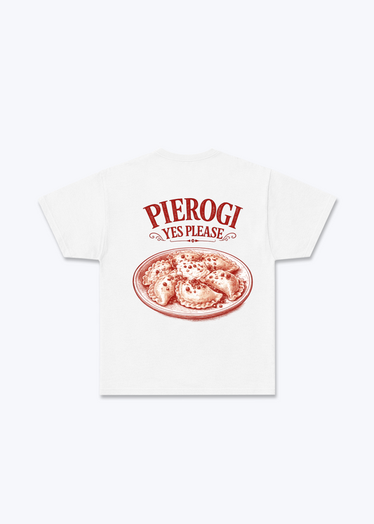 Pierogi Yes Please Regular Shirt - White Back (Designed)