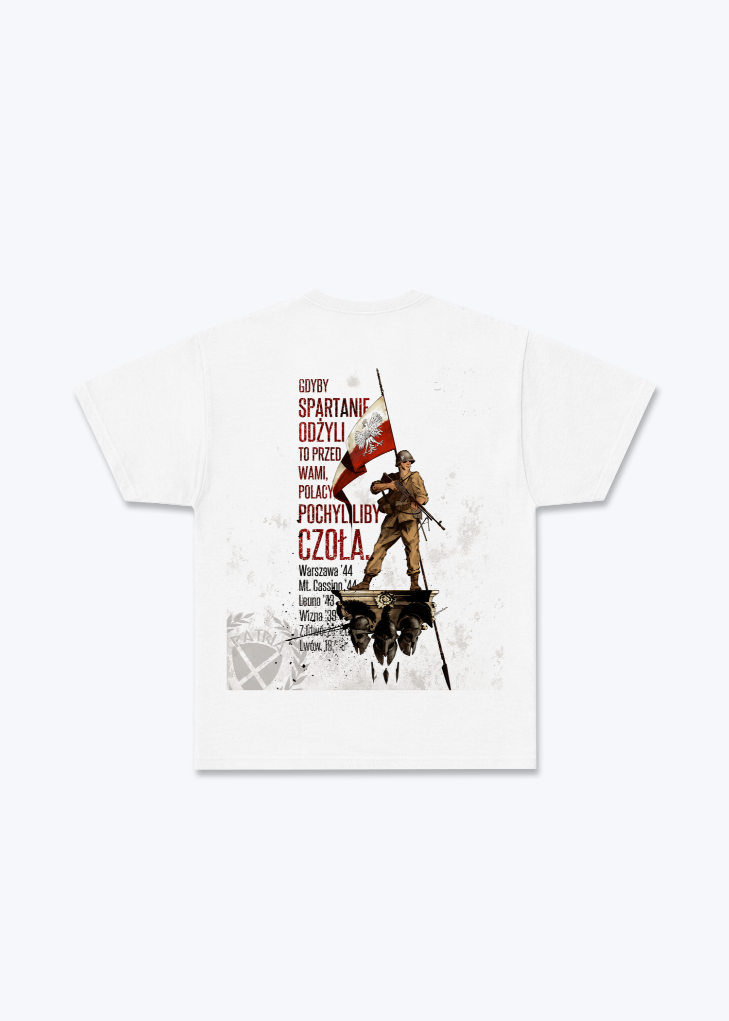 Gdyby Spartanie Regular Shirt - White Back (Designed)