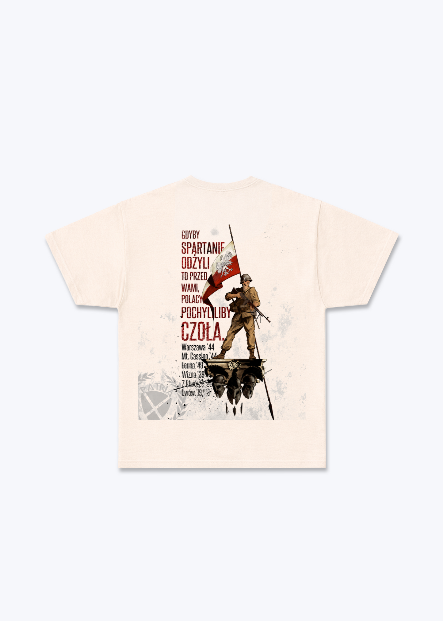Gdyby Spartanie Regular Shirt - Beige Back (Designed)