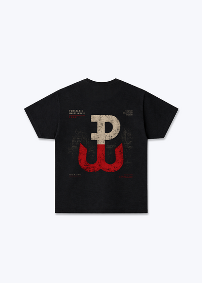 Powstanie Warszawskie Regular Shirt - Black Back (Designed)