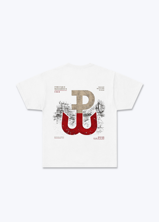 Powstanie Warszawskie Regular Shirt - White Back (Designed)