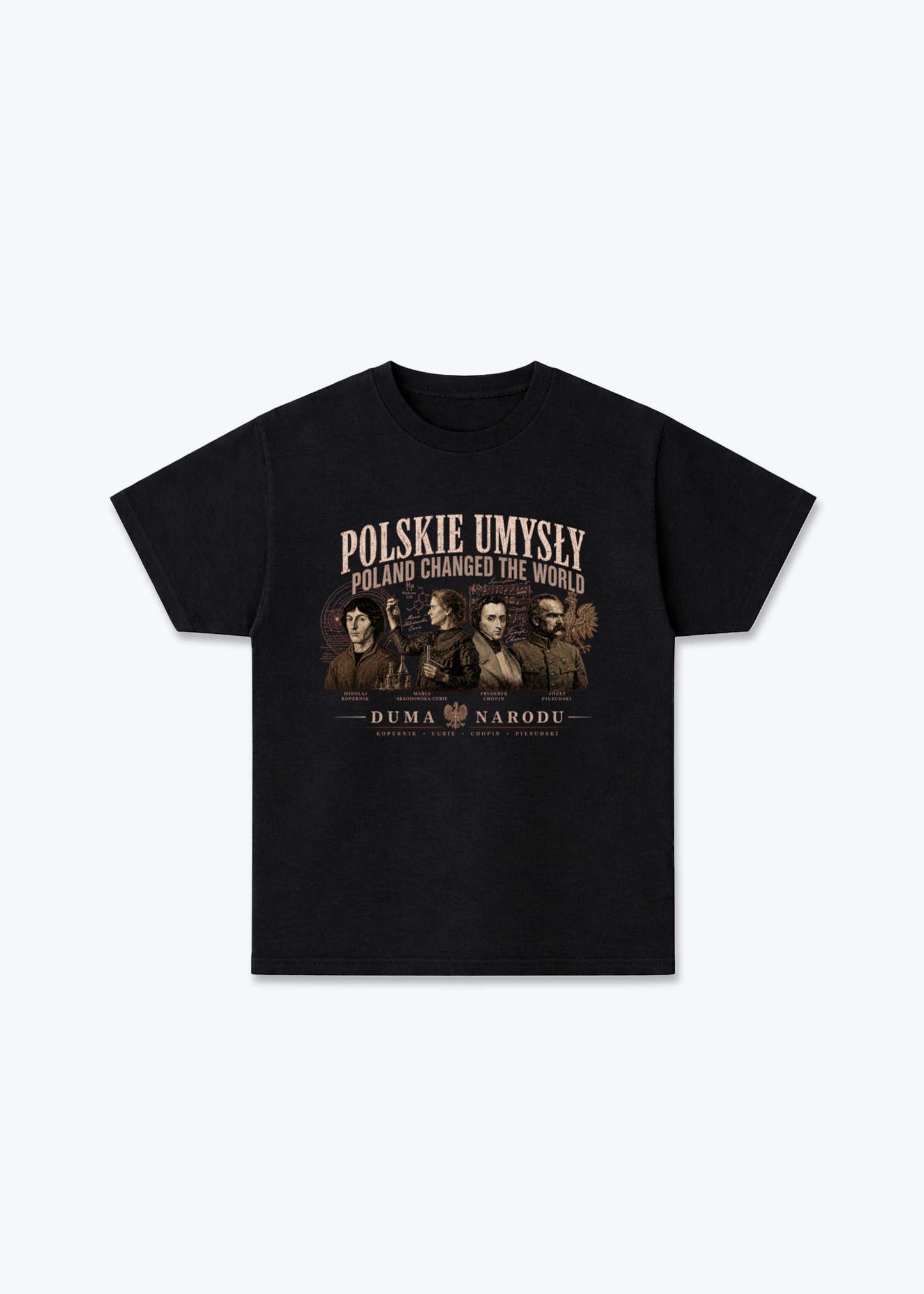 Polskie Umysły Regular Shirt - Black Front (Designed)