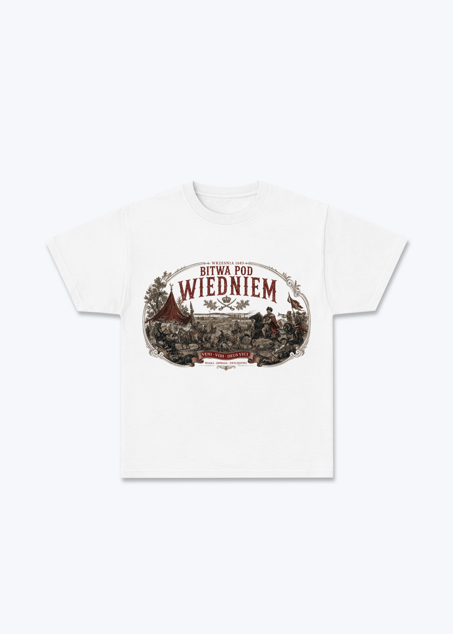 Bitwa Pod Wiedniem Regular Shirt - White Front (Designed)