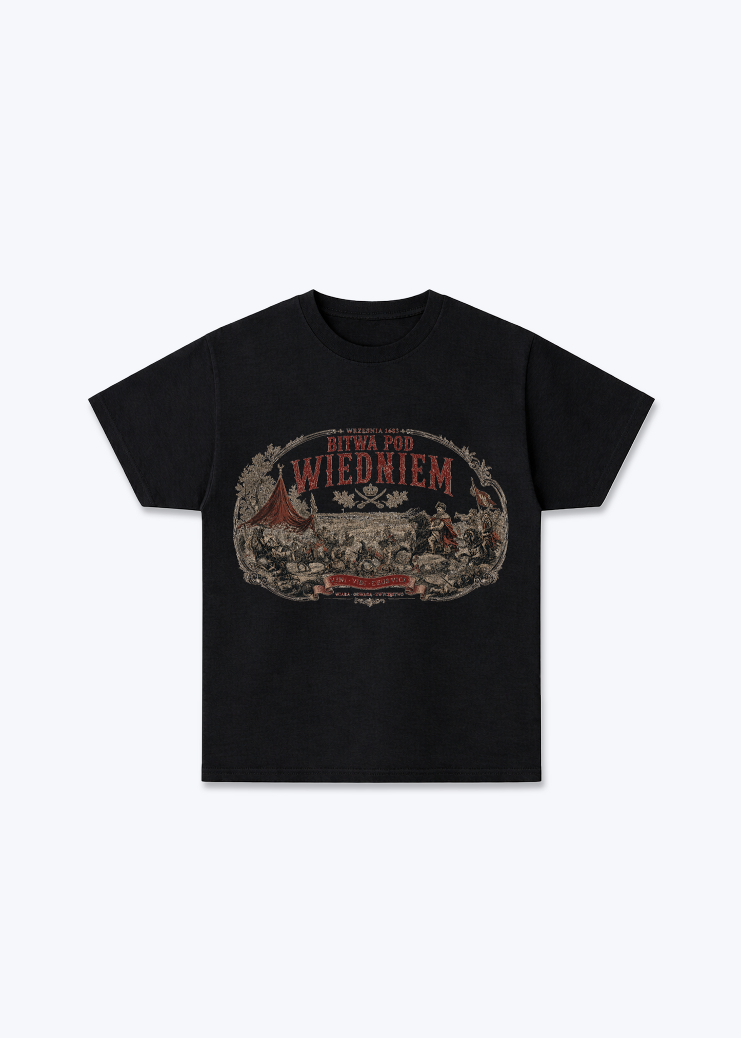 Bitwa Pod Wiedniem Regular Shirt - Black Front (Designed)