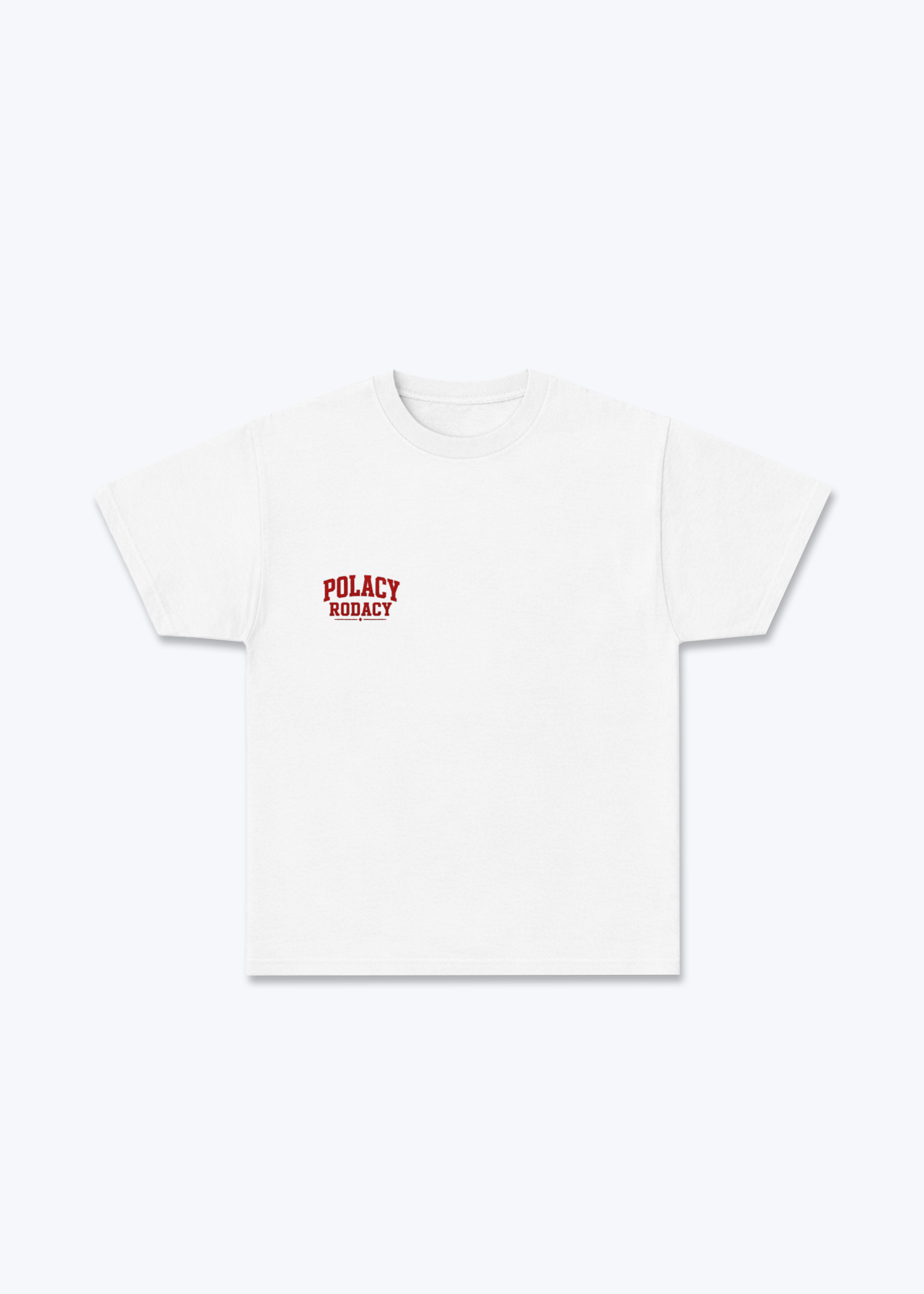 Straight Outta Poland Regular Shirt - White Front (Designed)