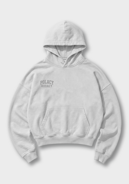 Solidarność Oversized Hoodie - White Front (Designed)