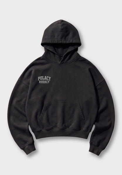 Solidarność Oversized Hoodie - Black Front (Designed)