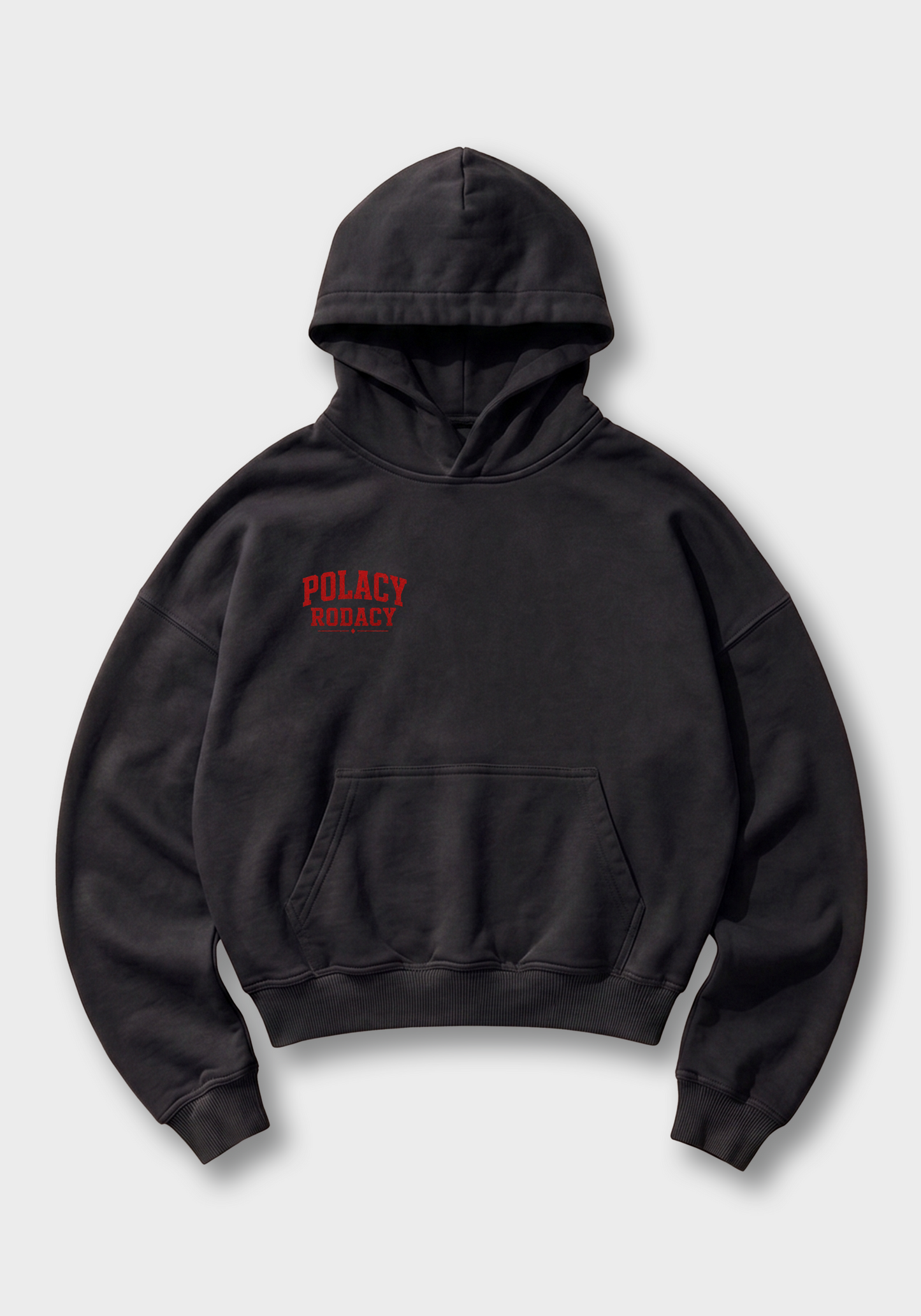 Warsztat PRL Oversized Hoodie - Black Front (Designed)