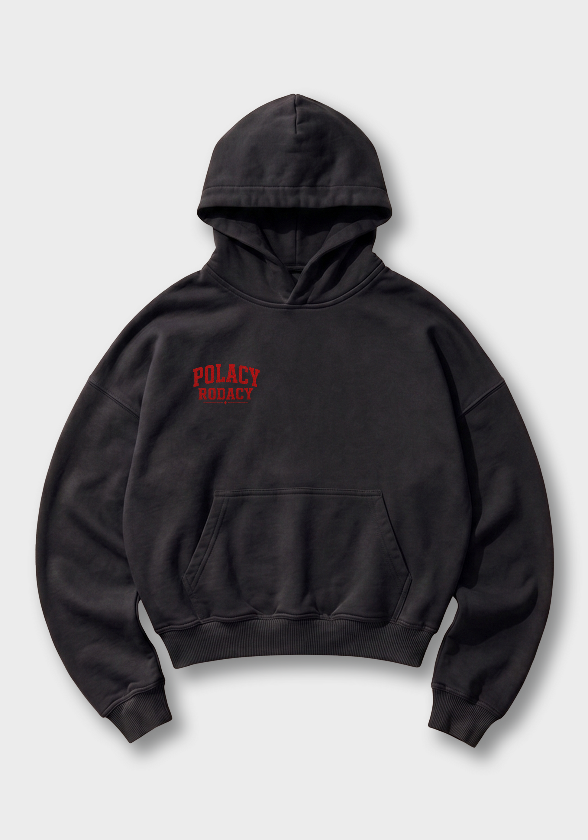 Warsztat PRL Oversized Hoodie - Black Front (Designed)