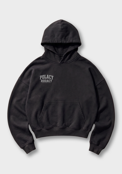 Znaczki Oversized Hoodie - Black Front (Designed)