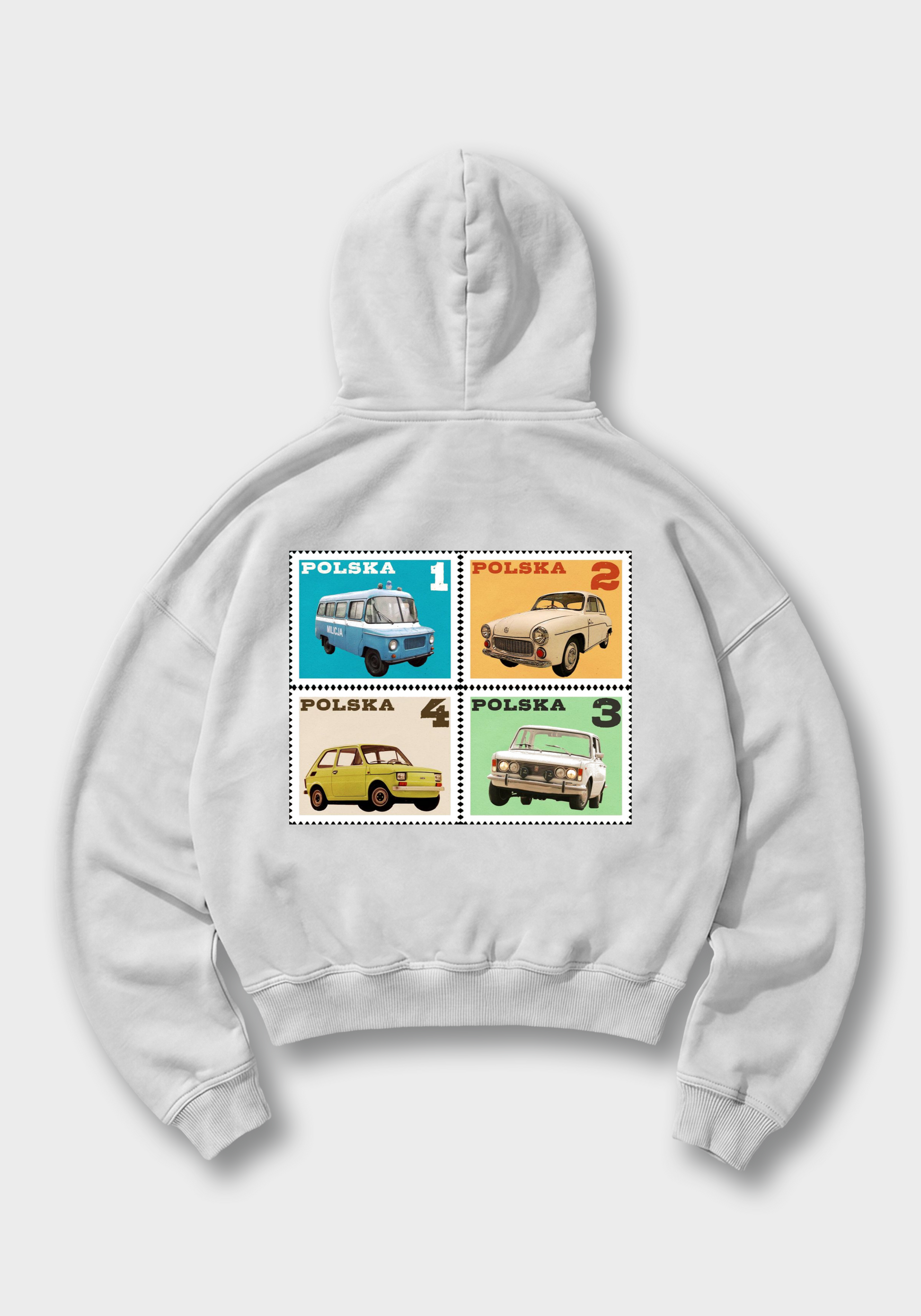 Znaczki Oversized Hoodie - White Back (Designed)