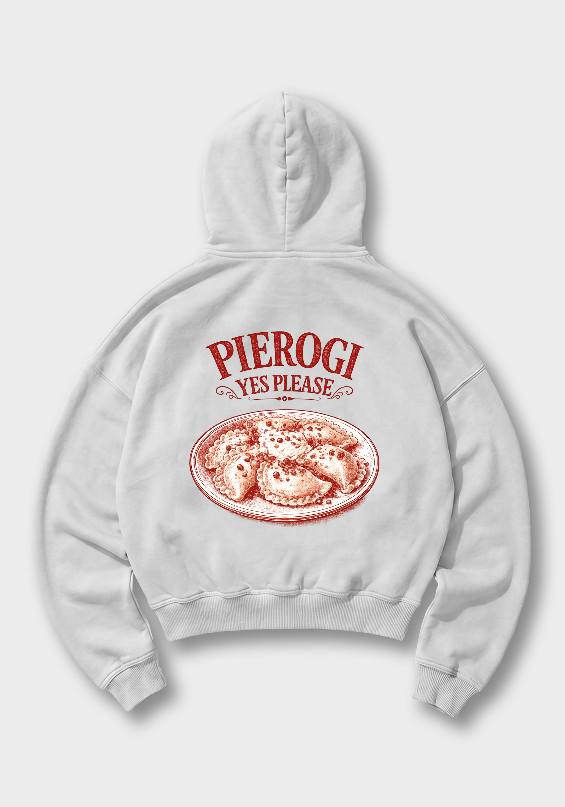 Pierogi Yes Please Oversized Hoodie - White Back (Designed)