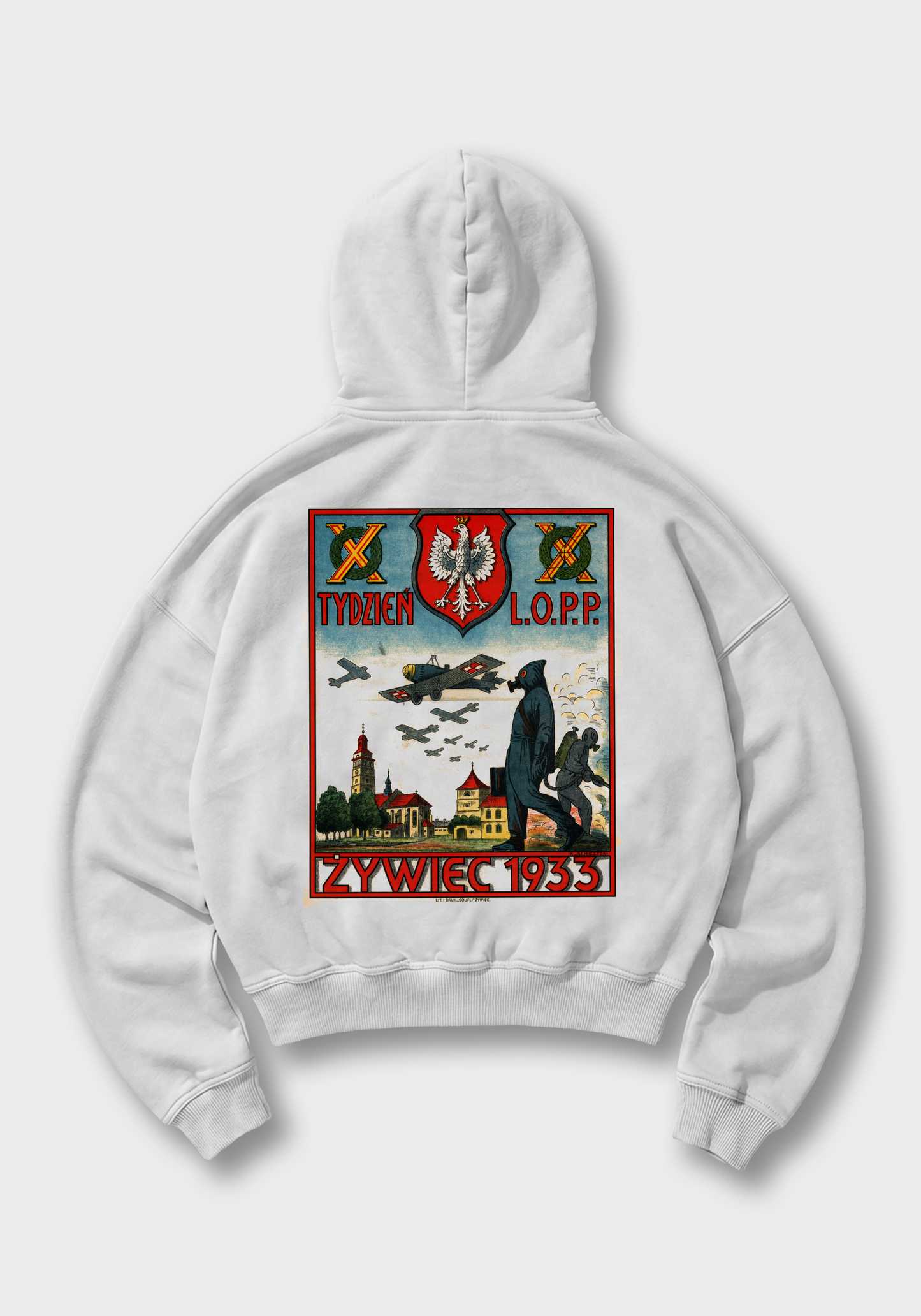 L.O.P.P. Oversized Hoodie - White Back (Designed)