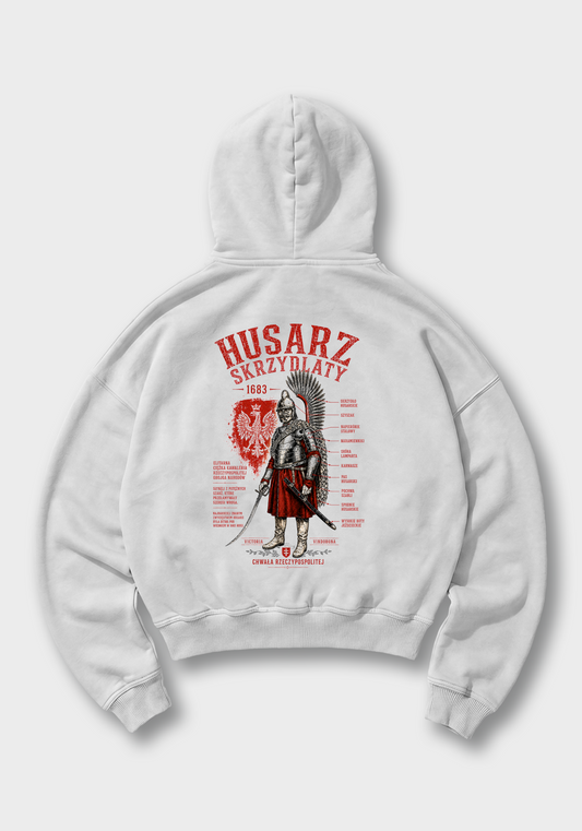 Husarz Oversized Hoodie - White Back (Designed)