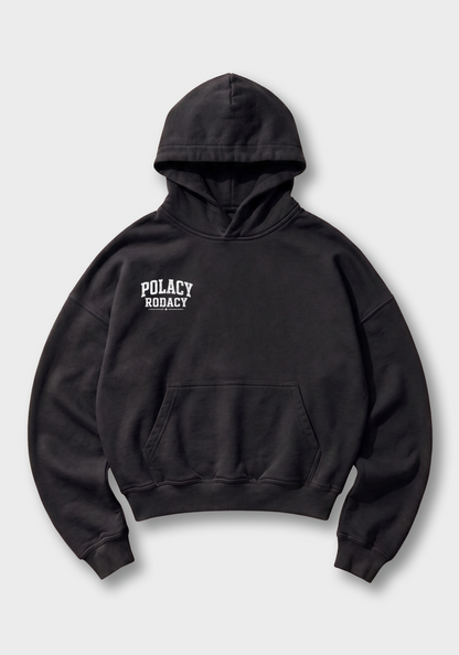 First To Fight Oversized Hoodie - Black Front (Designed)
