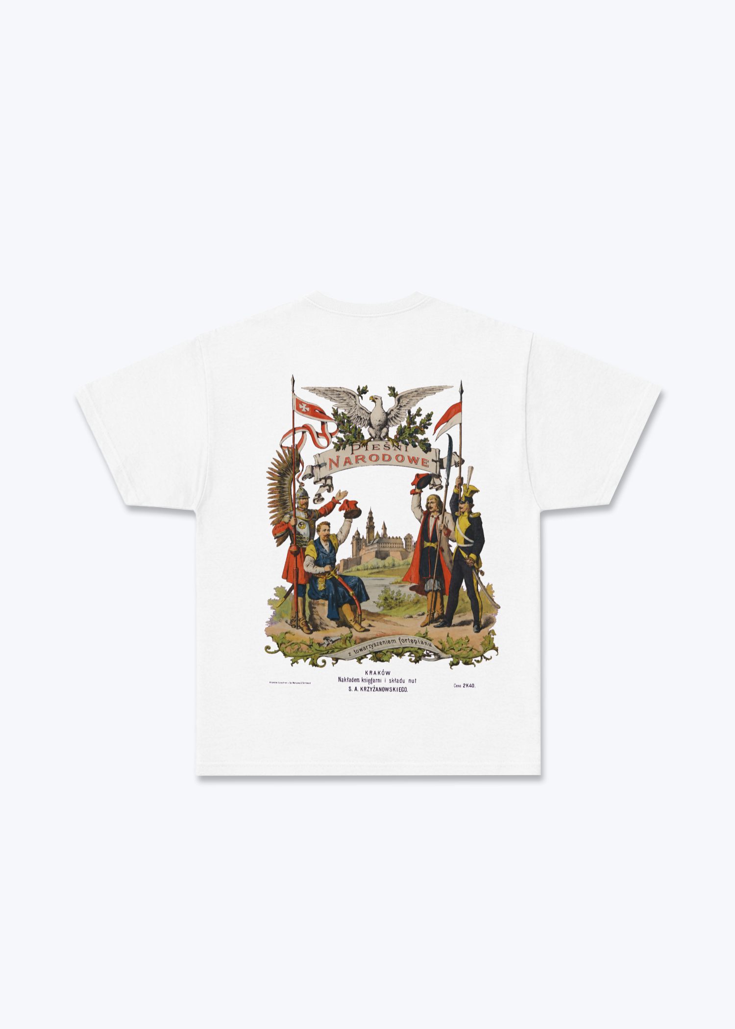 Pieśni Narodowe Regular Shirt - White Back (Designed)