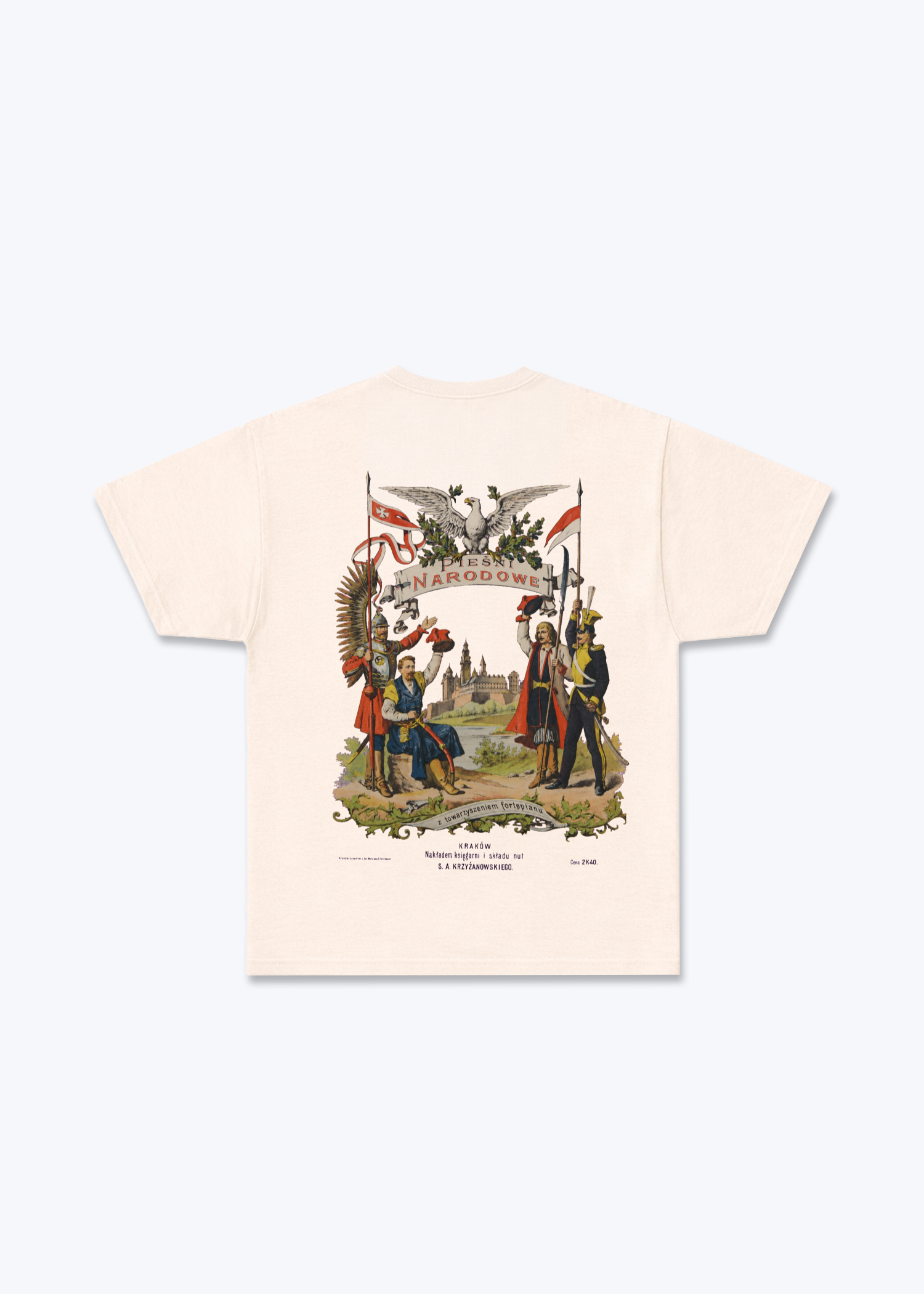 Pieśni Narodowe Regular Shirt - Beige Back (Designed)