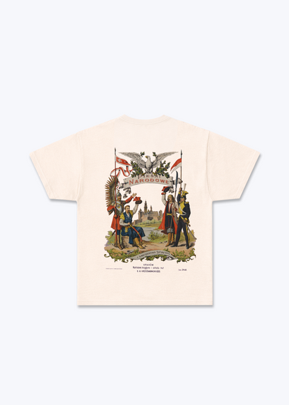 Pieśni Narodowe Regular Shirt - Beige Back (Designed)