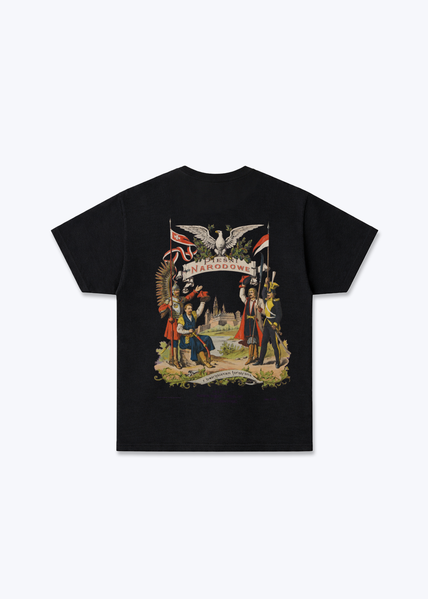 Pieśni Narodowe Regular Shirt - Black Back (Designed)
