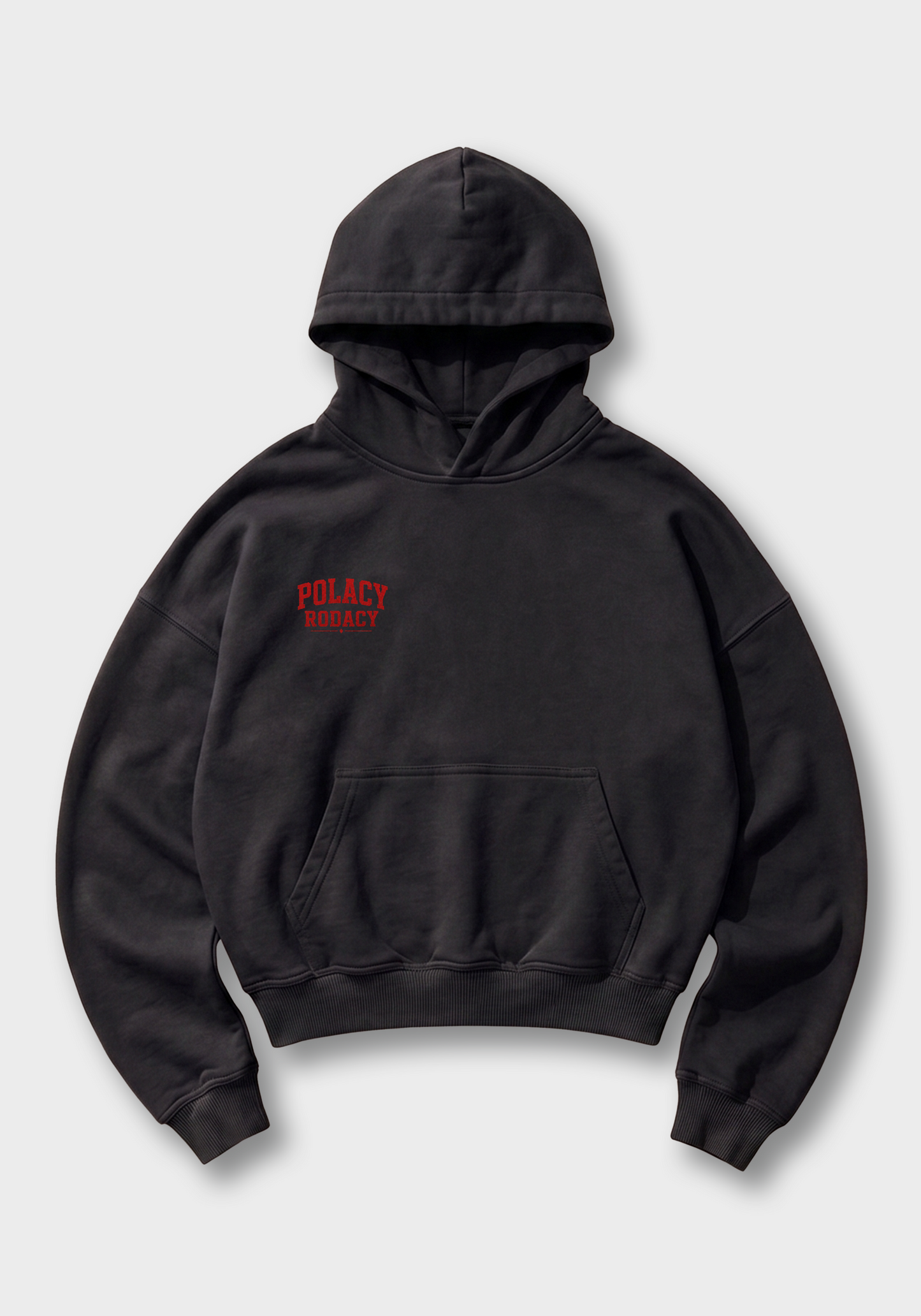 Gdyby głupota miała skrzydła Oversized Hoodie - Black Front (Designed)