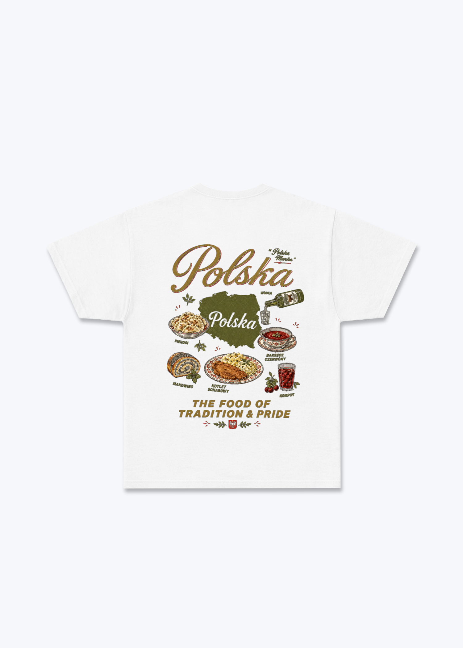 Polskie Potrawy Regular Shirt - White Back (Designed)